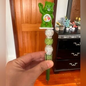 Green Bear Pen with Sparkling Beads